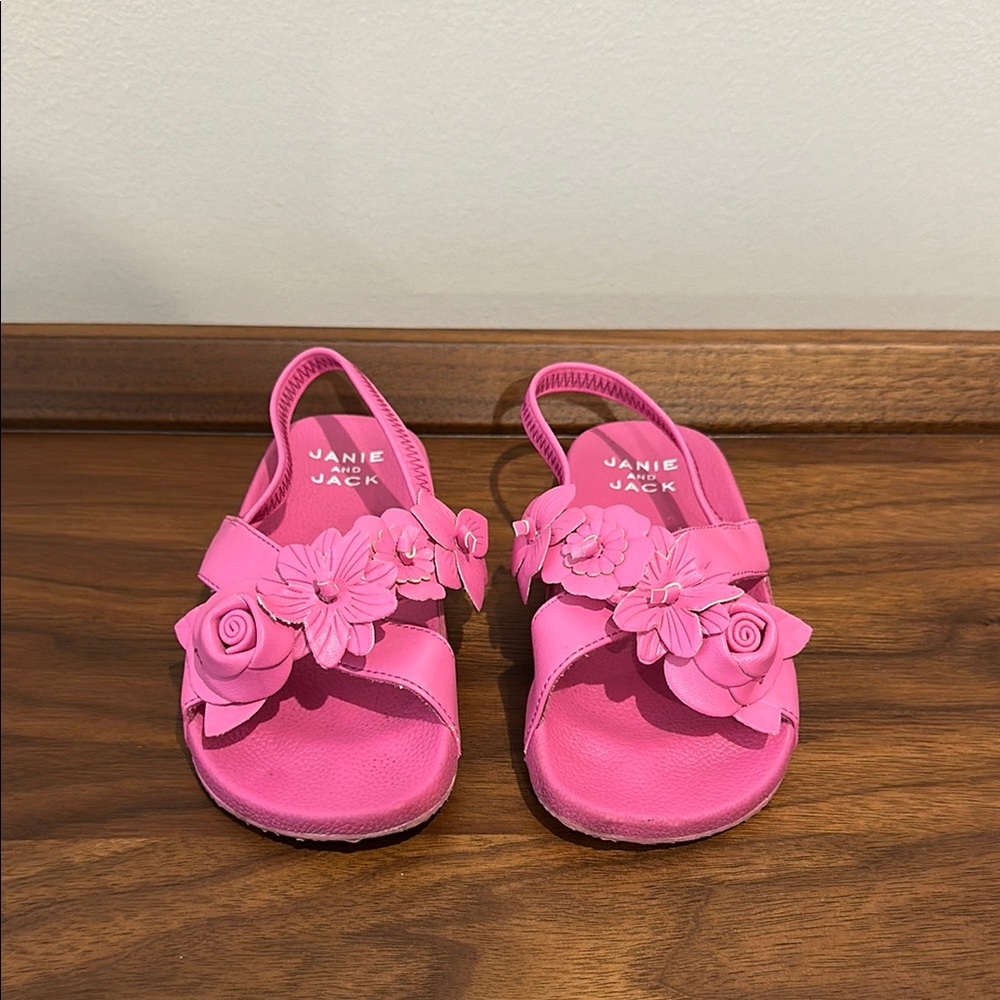 Janie and Jack Pink Ruffled Sandals